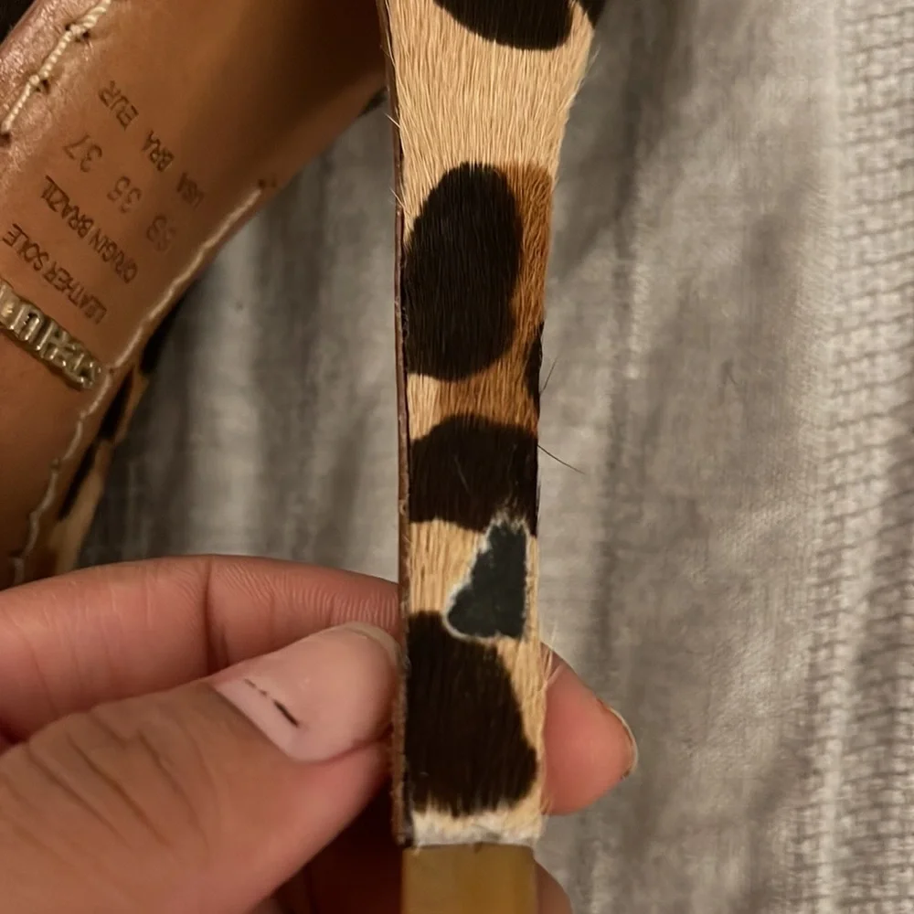 Schutz Leopard Print Calf Hair Pumps